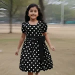 littlejoye Girls Mini/Short Party Dress (Black, Short Sleeve)