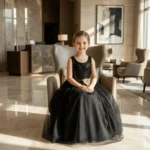 Black Beautiful Gown for girls - Image 2