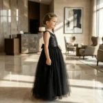 Black Beautiful Gown for girls - Image 3